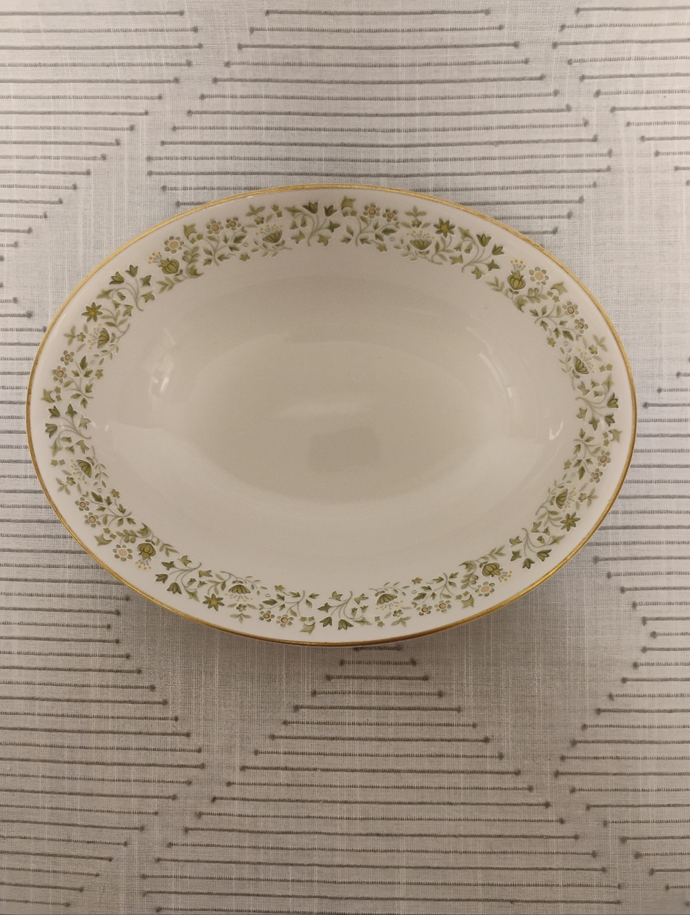 Royal Doulton Westfield Pattern Oval Vegetable Dish Green Yellow Gold TC 1081